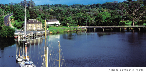 Two of New Zealand's most significant historic buildings are situated in the Kerikeri Basin, Bay of Islands. Image: Tourism New Zealand, photo by Destination Northland
